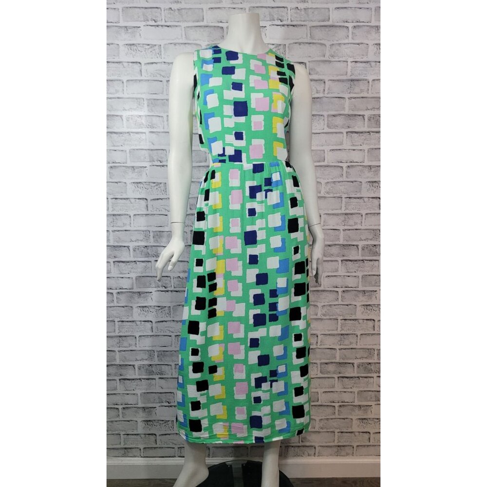 Corey Lynn Calter Anthropologie Side Cut Out Abstract Midi Dress Size Large